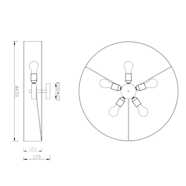 Lampa nasufitowa Hotel 603900511 Trio salonowa okrągła szara