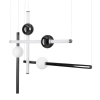 Wisząca lampa loftowa O-LINE LED 44W 3000K listwy nad stół ST-1691L-4 BLACK