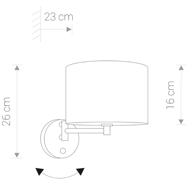 Kinkiet LAMPA ścienna HOTEL 9303 Nowodvorski abażurowa OPRAWA okrągła szara