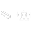 Szynoprzewód sufitowy 1m COMMERCIAL TRACK LIGHTS SYSTEM 8692 Nowodvorski 3-fazowa podtynkowa listwa 230V czarna