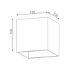 Kinkiet LAMPA ścienna MAXI CUBE wall 22411-0000-U8-PH-01 Aqform metalowa OPRAWA kostka cube