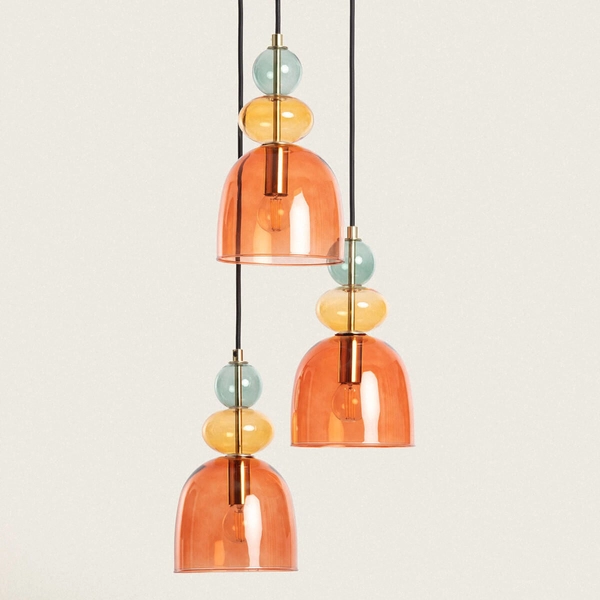 Potrójna lampa zwis Koloreno ABR-3KOLOK-C czerwony zielony pomarańczowy