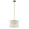 Kryształowa wisząca lampa MELUNTO LE45151 glamour na łańcuchu złota