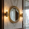 Ryflowana lampa ścienna GLOW ST-DW7790 złota tuba 2xG9 glamour