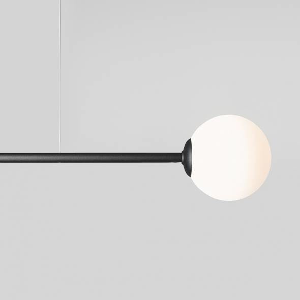 Nowoczesna lampa wisząca PURE 1064H1 Aldex szklane kule zwis czarny