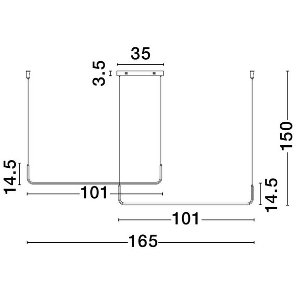 Salonowa lampa wisząca PIURA LE44816 LED 42W 3200K zwis czarna