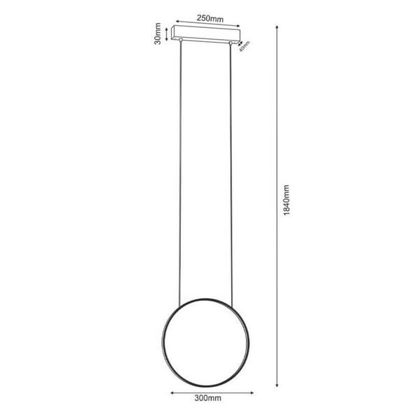 Okrągła lampa wisząca Agaro 5309 Shilo LED 9W 4000K salonowa metalowa biała