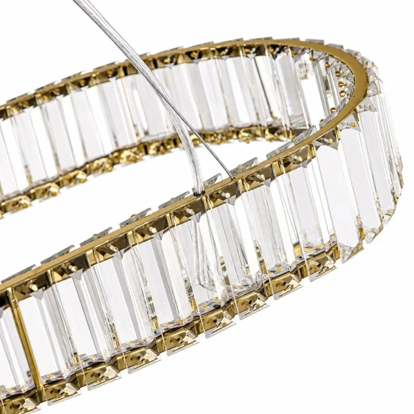 Wisząca lampa glamour ADONIS złota ST-8877P-100 1xLED 15W 3000K owalna
