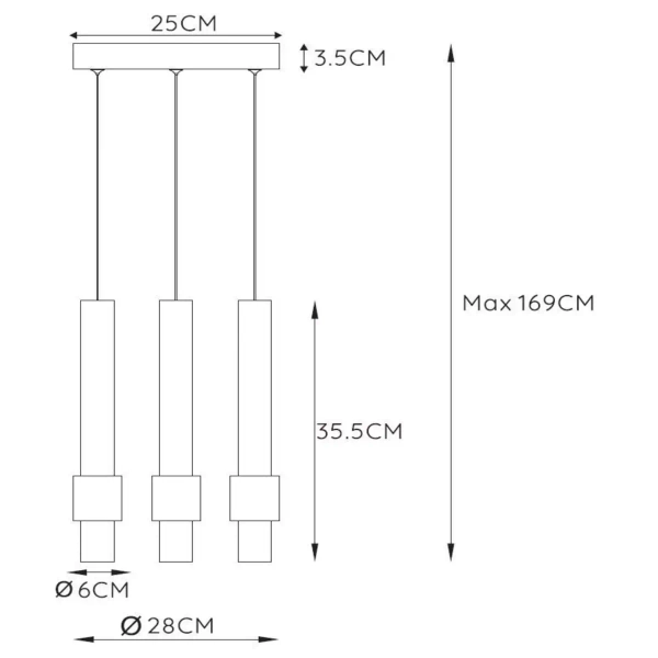 Zwieszana lampa MARGARY 24402/15/96 Lucide LED 12,9W 2700K brązowy złoty