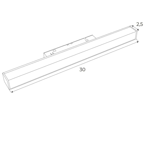 Magnetyczna lampa szynowa Dali M0001D LED 9,4W 3000K czarny