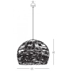 Bambusowa lampa wisząca 22172 okrągła naturalny brązowy
