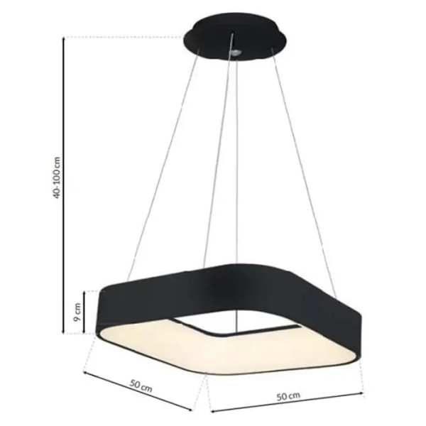 Ledowy żyrandol ASTRO BLACK ML570 LED 24W 4000K pierścień czarny