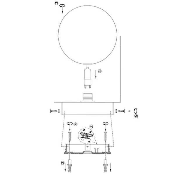 Kinkiet LAMPA ścienna ZENIT 107488 Markslojd metalowa OPRAWA łazienkowa szklana kula ball IP44 chrom biała