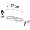 Owalny downligt betonowy SL.0882 szara lampa sufitowa