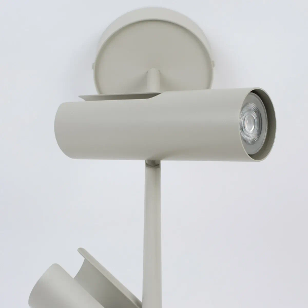 Plafon do sypialni Leda 2 41148 z regulacją tubki szare beżowe