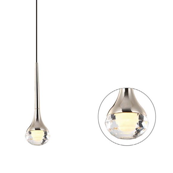 Wisząca lampa złota CRIMA OR80315 LED 6W Orlicki glamour do sypialni
