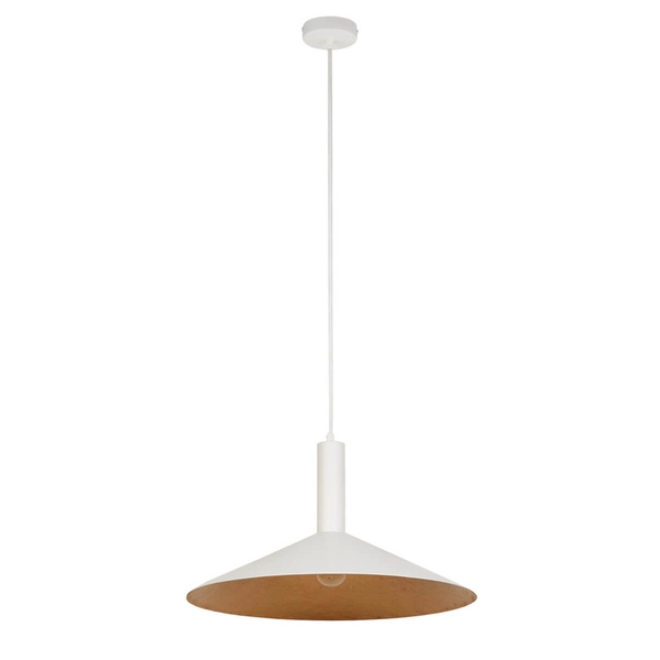 Lampa zwis Capri 41016 Sigma do jadalni plate biała miedziana