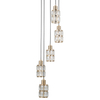 Salonowa lampa wisząca Alma PND-40668-5-HBR szklana złoty przezroczysty