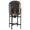 Stojąca LAMPA loft MAVERSA FL-82321-1A-M Italux szklana biurkowa przydymiona