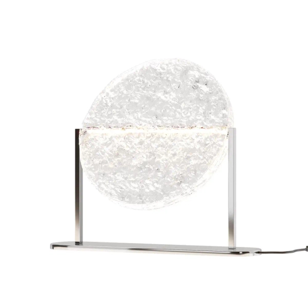 Okrągła lampa stołowa Mangata MOD387TL-L8CH3K LED 7W 3000K chrom