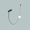 Podwójna sufitowa lampa 22249 LED 19W 3000K zwis czarny