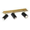 Potrójna lampa sufitowa MARLEY 802400380 czarna złota 3xGU10