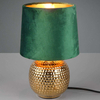 Nocna LAMPKA stojąca EUDORA DL015-50821 RL Light stołowa LAMPA abażurowa na biurko ceramiczna zielona złota