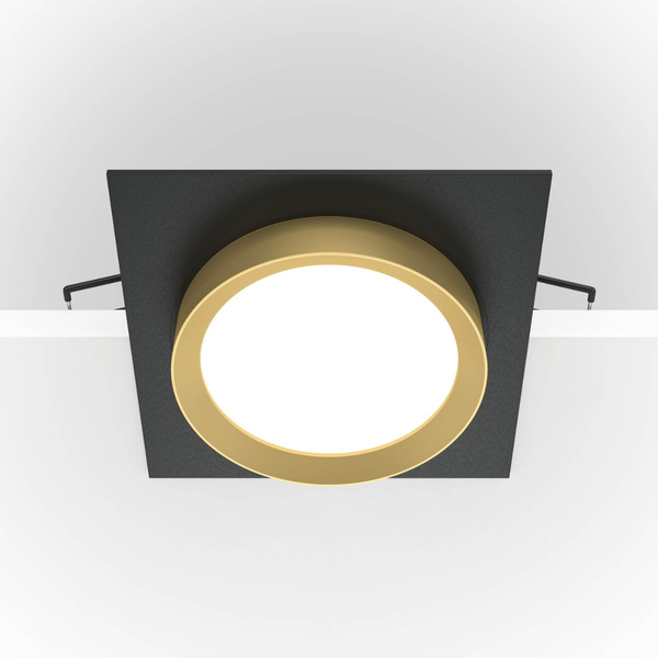 Lampa podstropowa Hoop DL086-GX53-SQ-BG downlight czarna złota