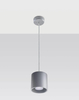 Wisząca LAMPA SL.0052 metalowa OPRAWA zwis tuba szara
