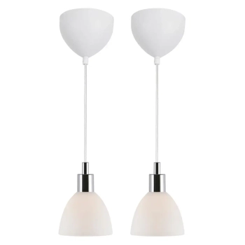 Komplet 2 lamp wiszących nad stół Ray 63233033 Nordlux 2-punktowa biała chrom