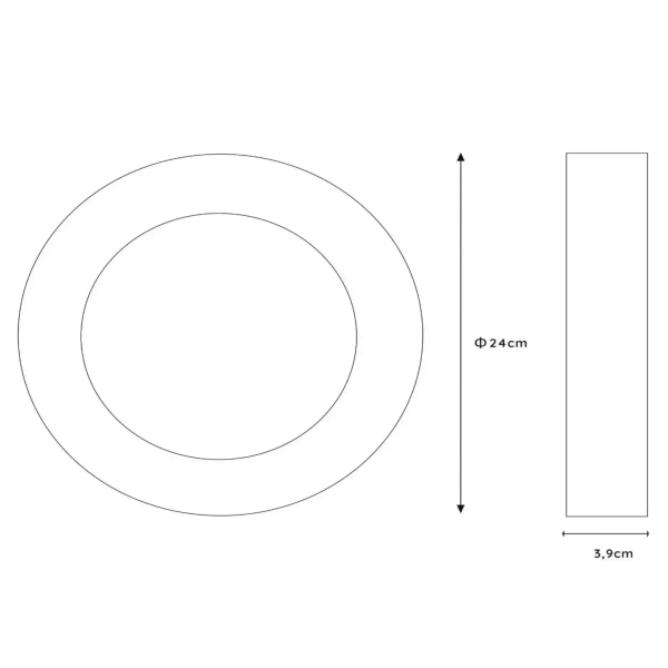 Przysufitowa lampa okrąg BRICE-LED 28116/24/31 LED 15W 3000K IP44 biały