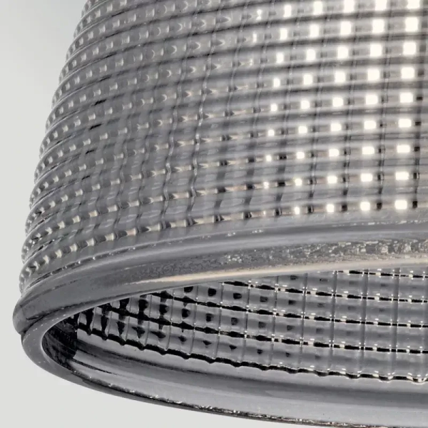 Szklana wisząca lampa Hampstead przydymiona mosiądz pryzmatyczna 1xE27 ELS-HAMPSTEAD-P-PNBR