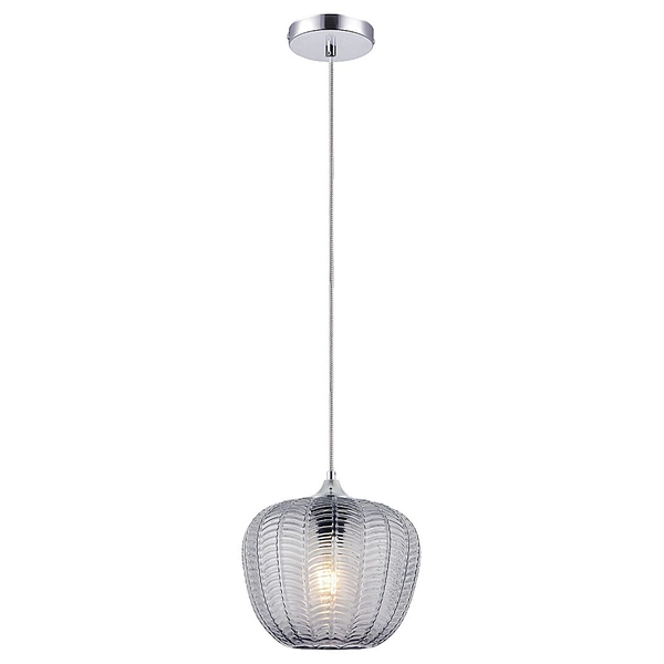 Wisząca lampa szklana Monet 3177 do jadalni nad stół chrom przydymiona
