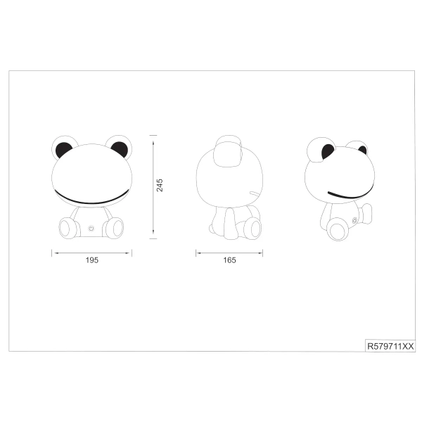 Lampka stołowa dla dzieci HOPPER R57971115 LED 0,3W 3000K żabka zielony