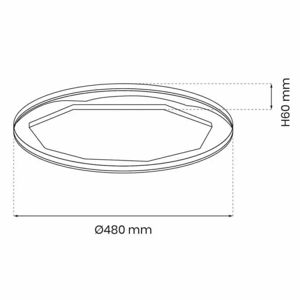 Lampa sufitowa ze ściemniaczem OPTIMA ML7053 LED 52W 3000-6000K czarna