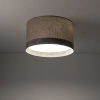 Tkaninowa lampa sufitowa LAGO 11679 do sypialni okrągła szara