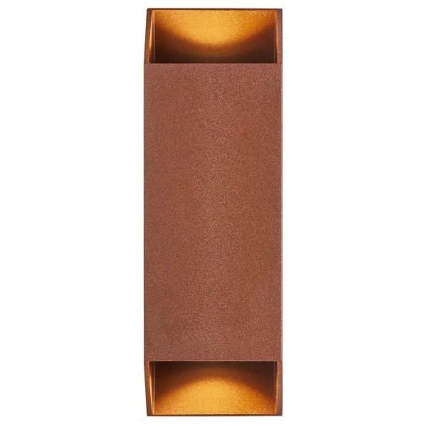 Ścienny kinkiet góra-dół NICO 2218221009 na taras IP54 rdzawy