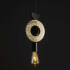 Wisząca lampa Drops 11180 do salonu okręgi złota czarna