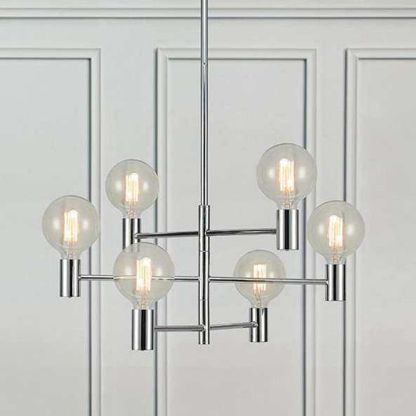 LAMPA wisząca CAPITAL 106419 Markslojd metalowa OPRAWA industrialna ZWIS żarówki bulbs sticks chrom