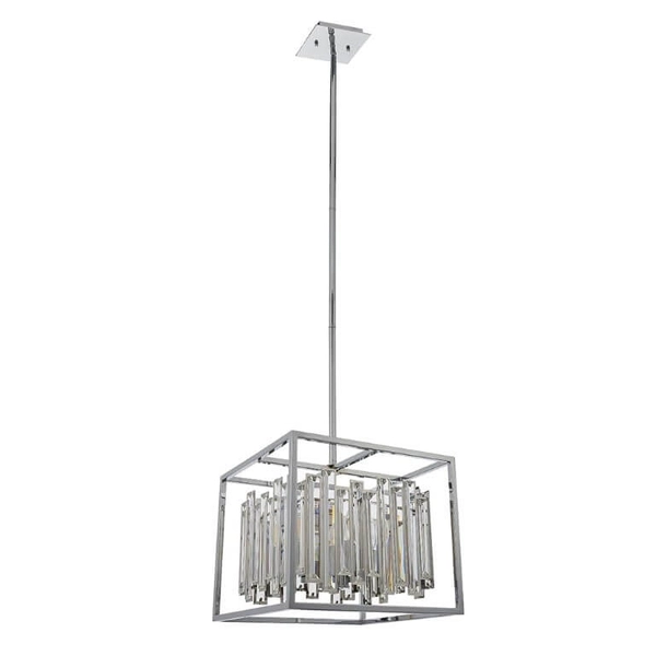 Lampa wisząca glamour Acadia 81930 Endon kryształowa crystal kwadratowa chrom