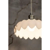 Zwisająca lampa nad blat Kurage 108857 falista mleczny klosz mosiądz