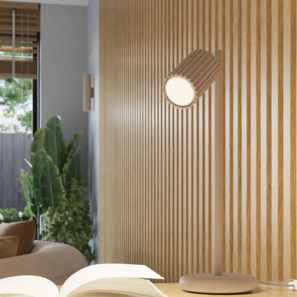 Ryflowana lampa sufitowa KARBON SL.1763 podwójna tuba kaszmirowa