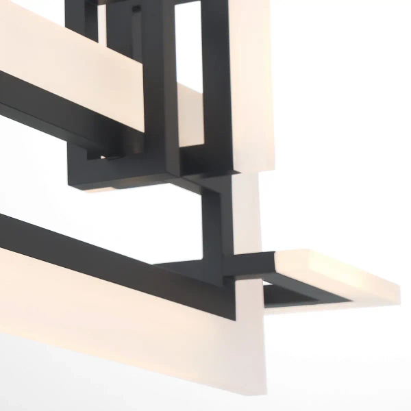 Prostokątna lampa wisząca Inizio QN-INIZIO-LP-S-BK LED 46W 3000K czarny