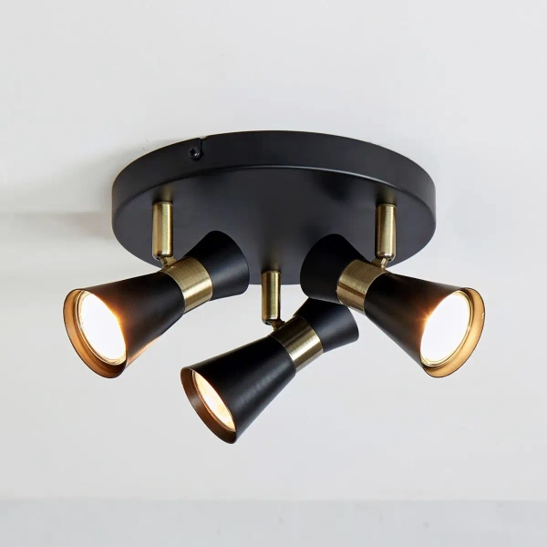 Sufitowa lampa Folie 108626 Markslojd regulacja do salonu mosiężna czarna