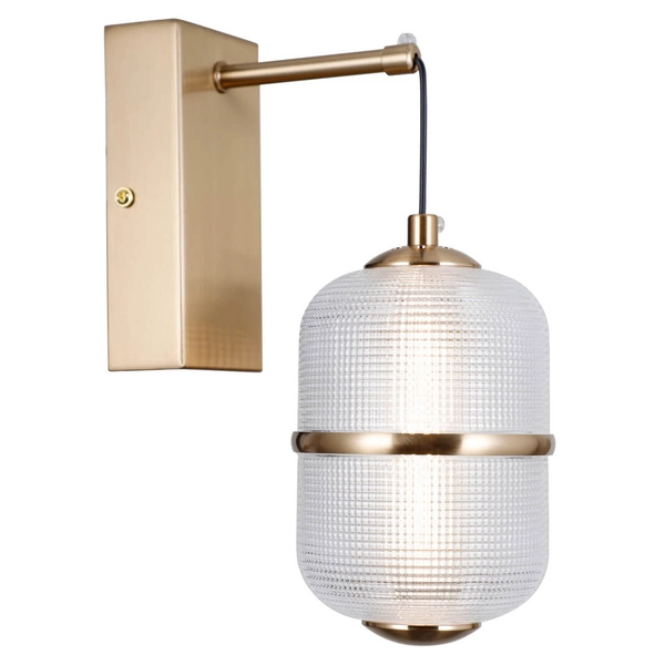 Kinkiet na ścianę Alani WL-34375-1-HBR LED 6W 3000K szklany złoty