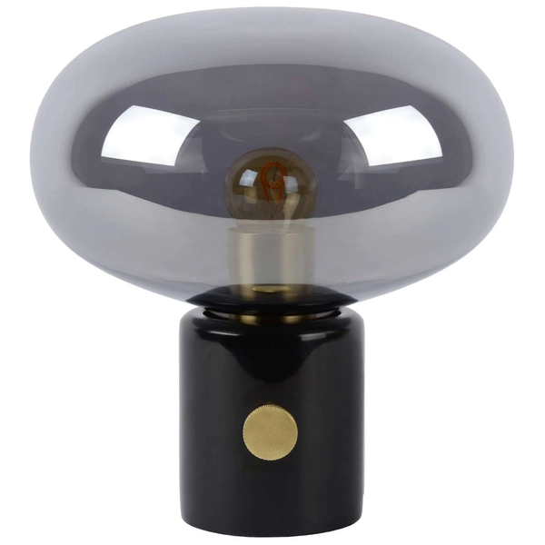 Stojąca LAMPKA nocna CHARLIZE 03520/01/65 Lucide stołowa LAMPA marmurowa czarna przydymiona