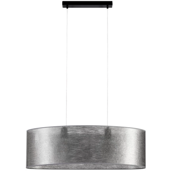 Loftowa lampa wisząca NEVOA 17930204 kulista zwis abażurowy srebrny