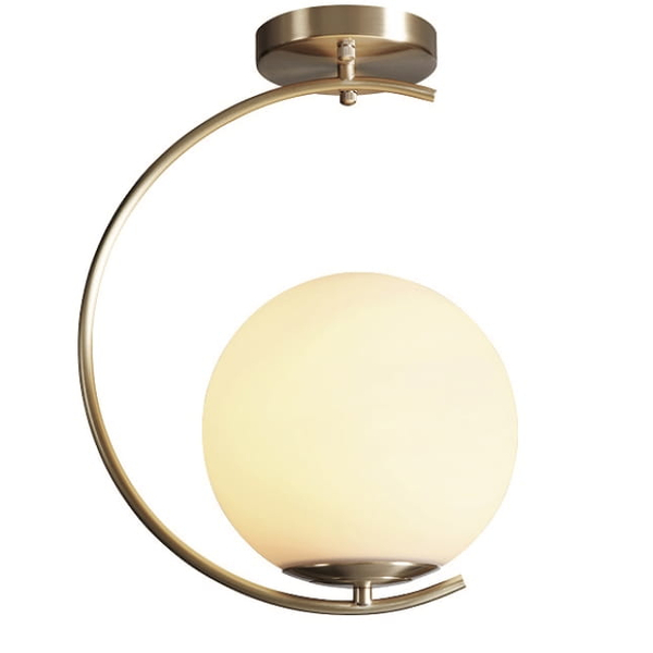 Sufitowa lampa nowoczesna CGSICKC szklana kula mosiądz