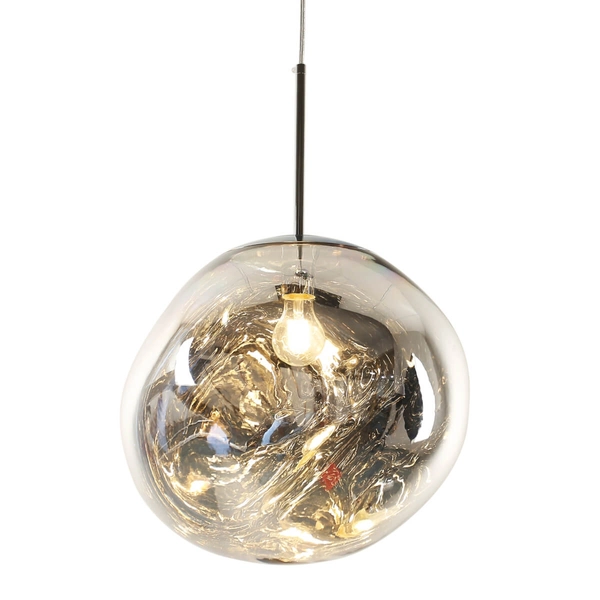 Lampa wisząca bańka GLAM MP-1239-280 chrome połyskująca miedziana