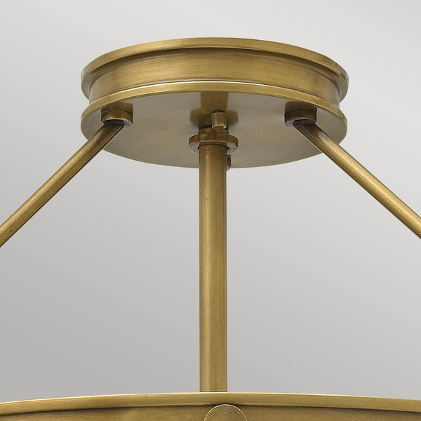 Sufitowa lampa Collier HK-COLLIER-SF-M Hinkley okrąg mosiądz